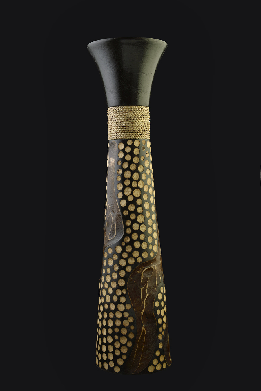 Carved Wooden  Flower Vase