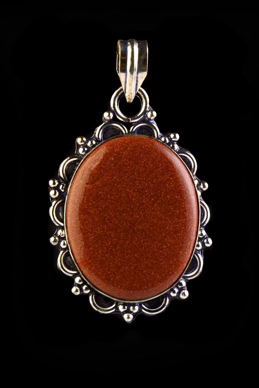Brown Sunstone Pendant - Elegant Design