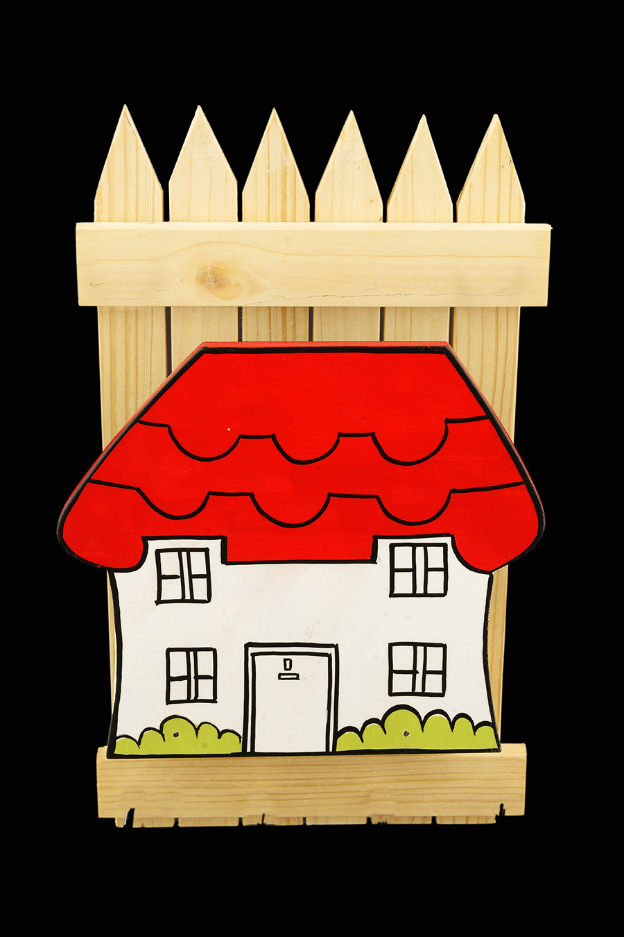 Hut Shaped Wooden Key Hanger - Channapatna