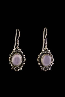 Rose Quartz Pendant & Earring Set - Classic 