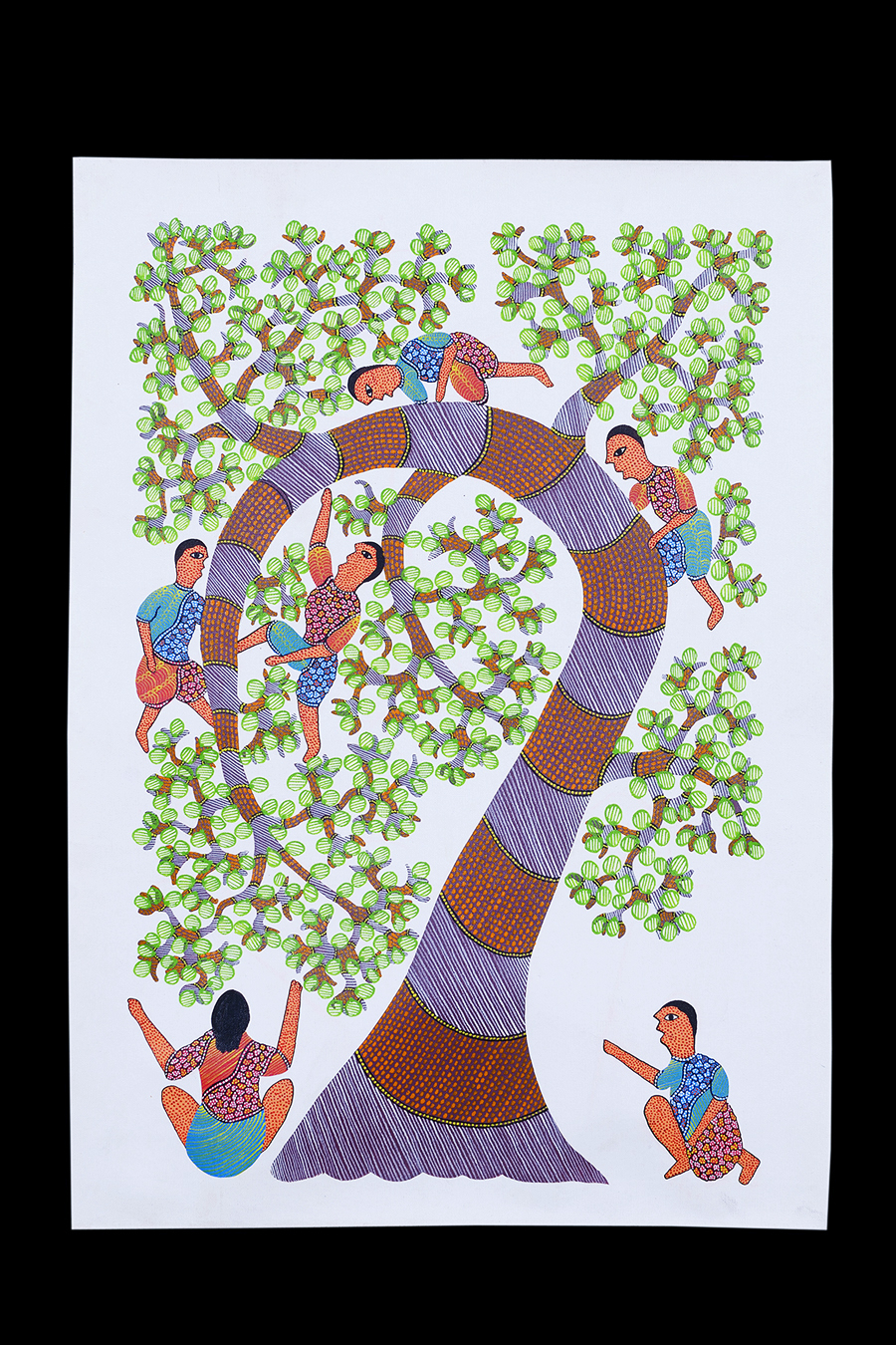 Tribal Daily Chores - Gond Painting