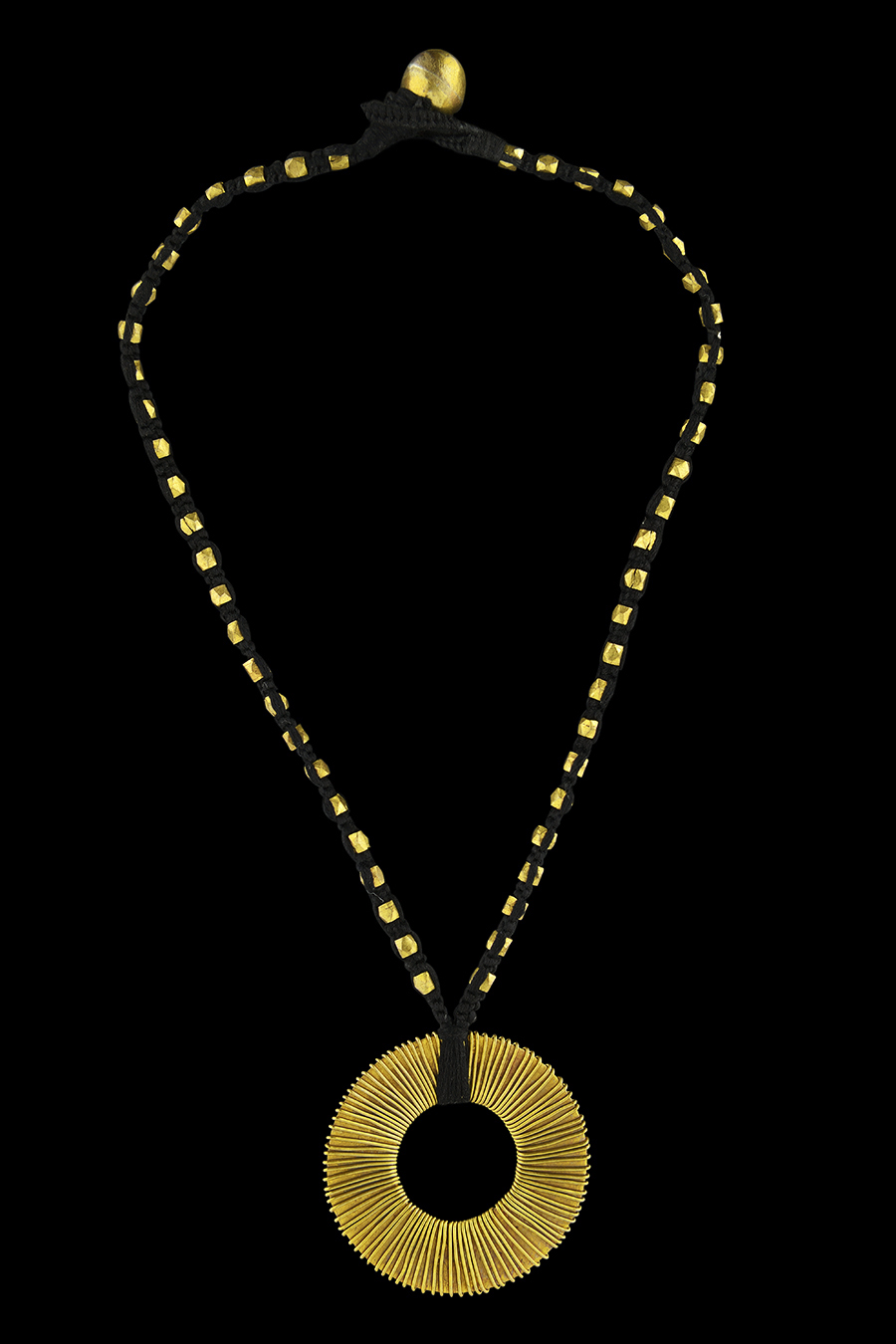 Tribal Necklace - Round Pendant Medium