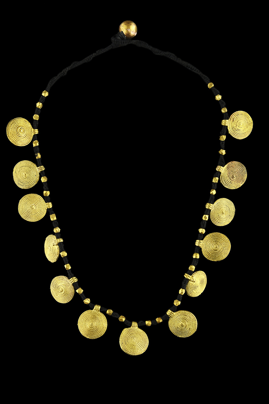 Tribal Necklace - Spiral Brass Design 